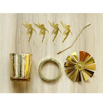 

Metal Deer Candlestick Romantic Windmill Candle Holders Hanging Tealight Rotate Wedding Home Party Decor Valentine's Day Gift