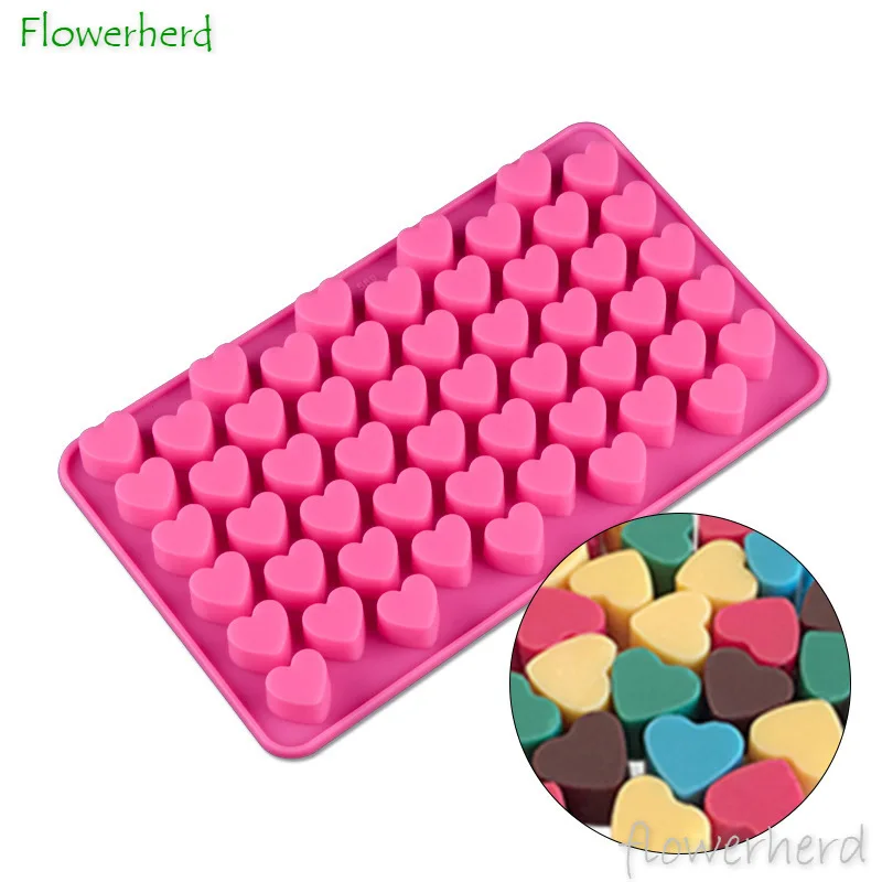 Confetti Hearts Melt and Pour Soaps DIY Silicone Mold Heart Soap Molds for Soap Making Handmade Soap Form Cake Decorating Tools