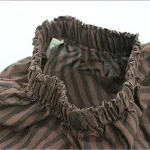 Весна-лето- стиль, Детские хлопковые льняные расклешенные штаны han ban, хлопковые льняные штаны в Вертикальную Полоску для мужчин и женщин, Fl