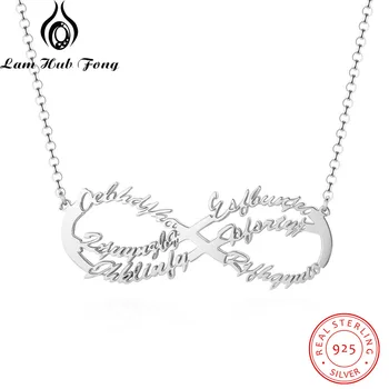 

100% 925 Sterling Silver Name Necklace Custom Name Necklace Infinity Love Personalized Family Gift Fine Jewelry (Lam Hub Fong)
