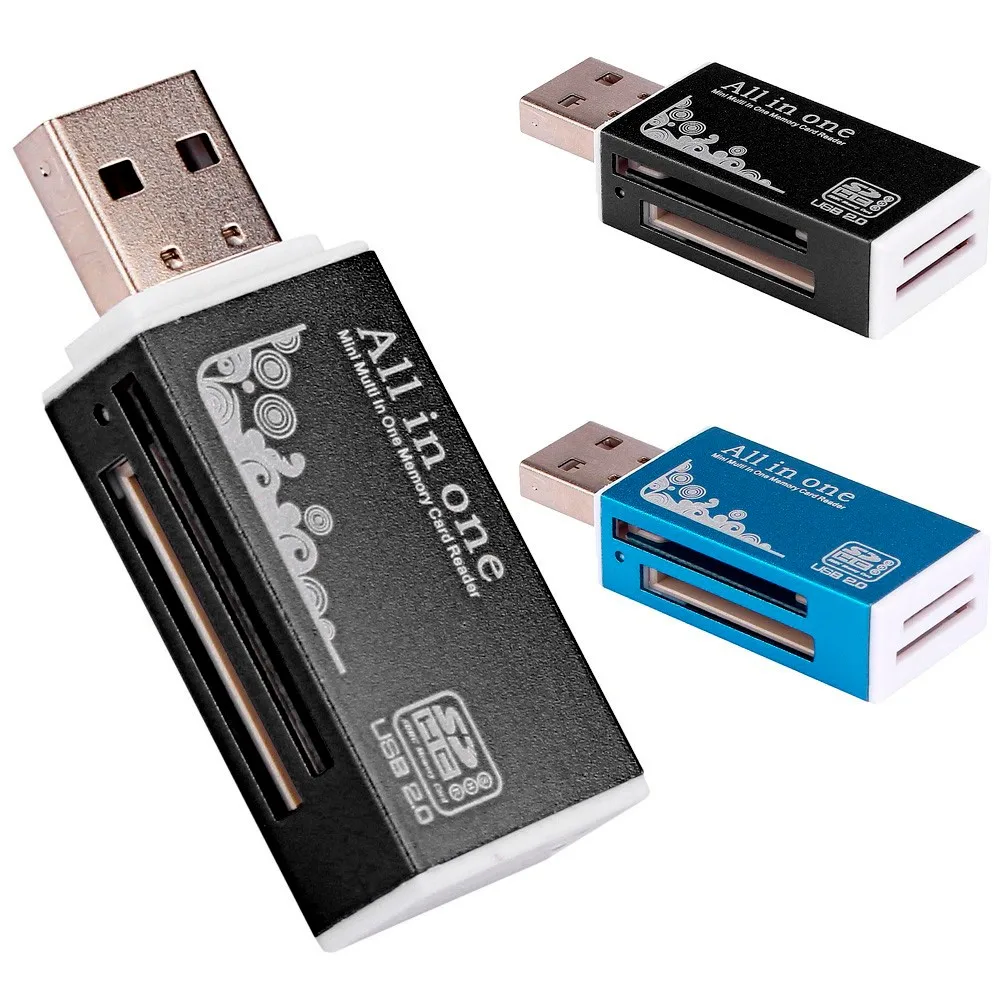 Лидер продаж, высокое качество, USB 2,0, все в 1, устройство для чтения карт памяти для Micro SD, SDHC, TF, M2, новинка, Прямая поставка и