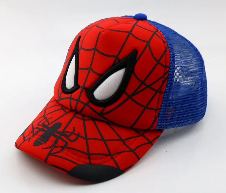 SQTEIO Детская кепка Человек-паук шапка с сеткой милый мультфильм летняя новая шляпа от солнца
