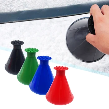 

Magic Window Windshield Car Ice Scraper Cone Shaped Funnel Snow Remover Tool Scrape A Round