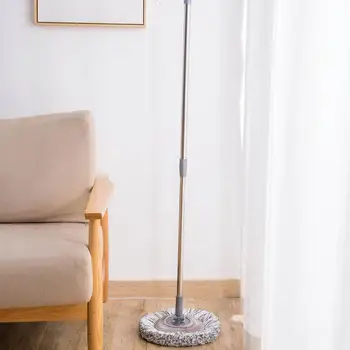 

Adjustable Round Mop Long Handle Broom Sweeper Floor Cleaner Dust Brush Bathroom Rotatable Mop with Soft Head Home Cleaning Tool