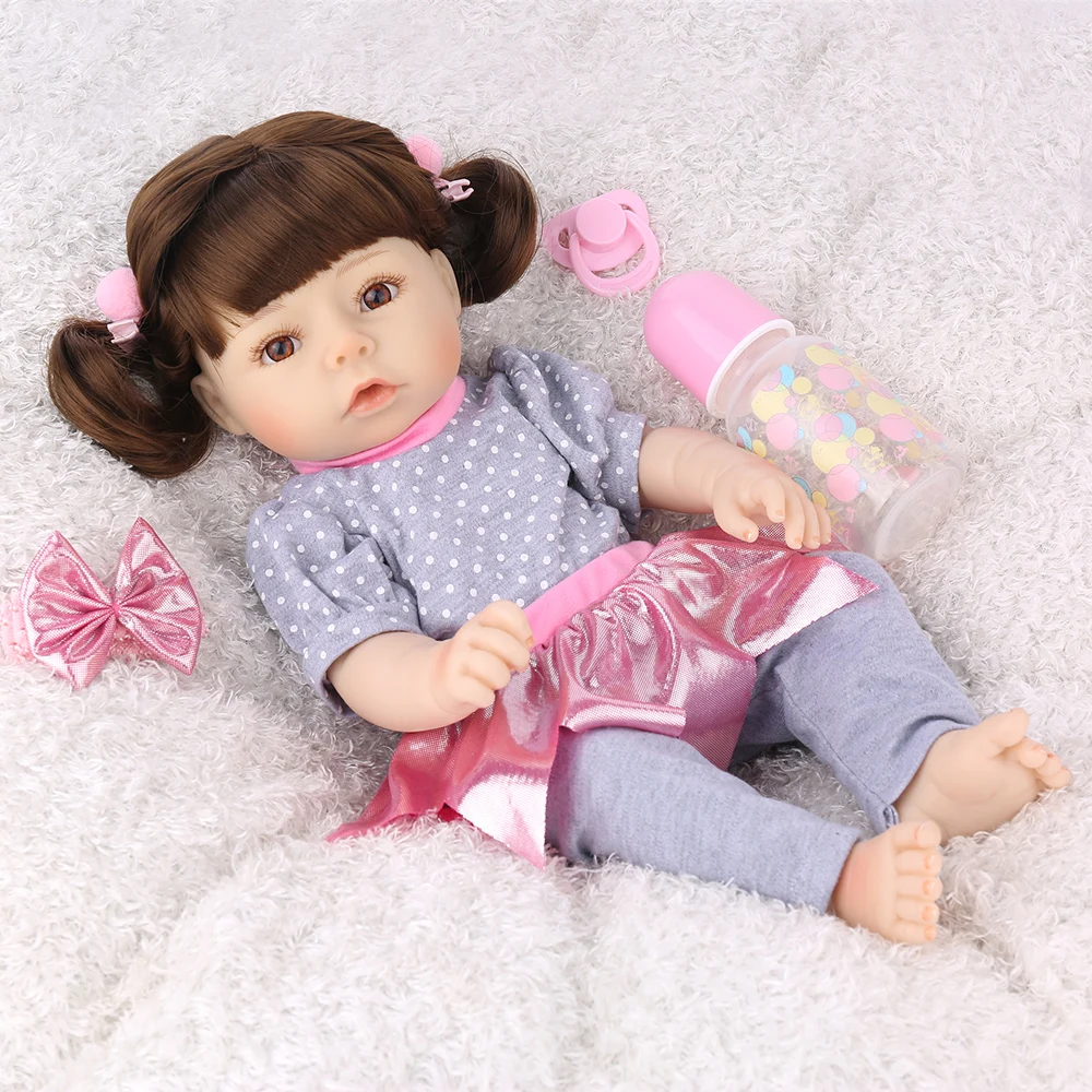 Npkdoll Bebe Reborn 18 Inch Full Vinyl Silicone Gadis Boneka Manusia Hidup Mainan Untuk Anak Palsu Bayi Pendidikan Mainan Mandi Teman Bermain|Boneka| - Aliexpress
