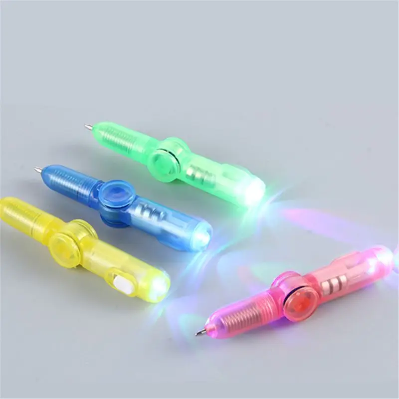 Светодиодный Ручка для пенспиннинга шариковая ручка Спиннер ручной Спиннер светящийся в темноте свет EDC для снятия напряжения рельефные игрушки детские игрушки подарок, школьные принадлежности T3LA