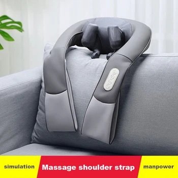

Shoulder and Neck Massager Cervical Vertebra Waist Home Multi-Function Kneading Massage Shawl 3D Simulation Person Kneading