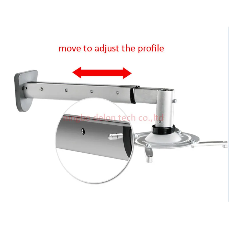 DL-PM212 высококачественный алюминиевый короткий поворотный алюминиевый Универсальный кронштейн для проектора настенная стойка