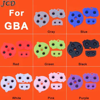 

JCD 2Set Colorful For Nintendo Game Boy GBA Advance Button Silicone Rubber Pad Conductive Contacts AB Select Start D pad