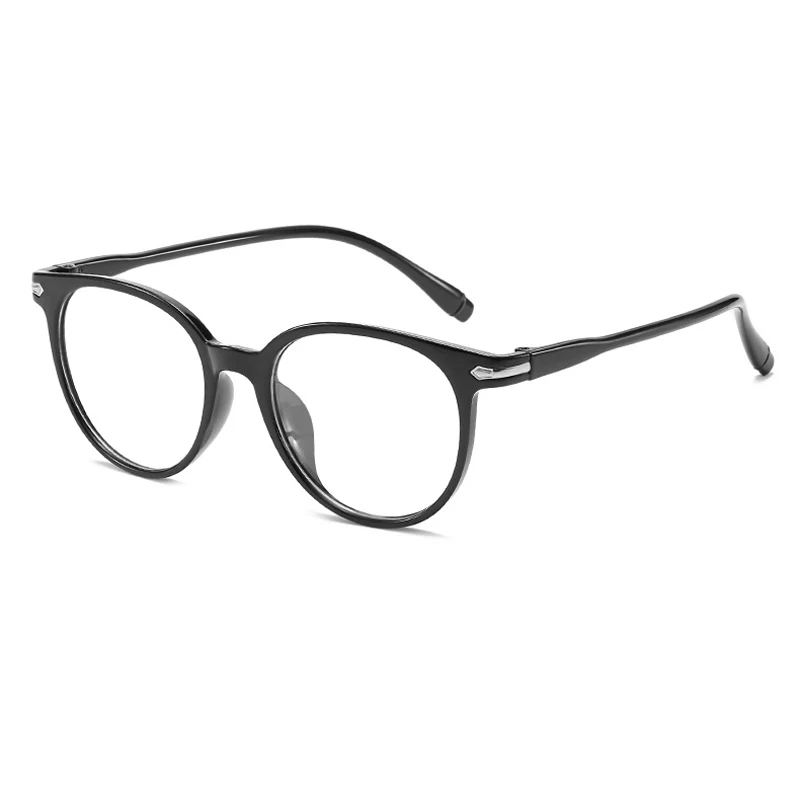 Iboode ретро круглые очки для близорукости для мужчин и женщин ультралегкие прозрачные очки 0-1-1,5-2-2,5-3-3,5-4-4,5-5-6,0 - Цвет оправы: Black Myopia 4.0