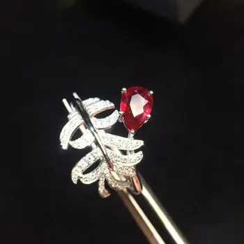 

Ruby Rings Fine Jewelry 18K Real Natural Red Ruby Gemstones 1.04ct Diamonds Wedding Engagement Female Rings for Women Fine Ring