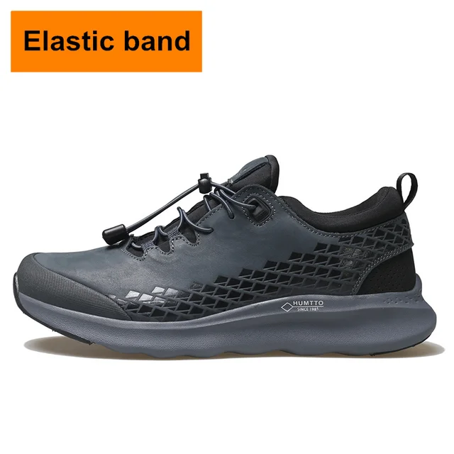 HUMTTO New Leather Mens Shoes Fashion Sneakers for Men Waterproof Winter Luxury Designer Brand Non-slip Black Man Casual Shoes Dark gray 310691A