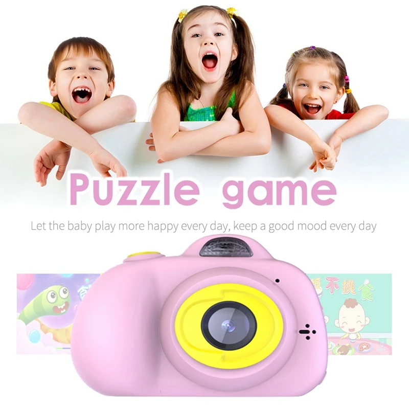 K9 цифровой 1080P Мини Камера 2 дюймов с милым рисунком Камера игрушки для детей; подарок ребенку на день рождения игрушки Для детей Камера(розовый