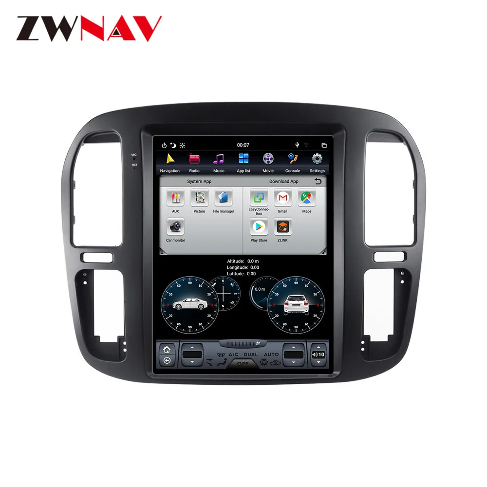 Best Android 9.0 Tesla style Car GPS Navigation For TOYOTA LAND CRUISER LC100 before 2002 headunit multimedia radio no car DVD player 5