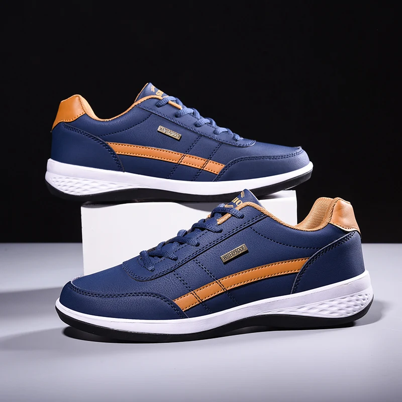 Мужская обувь на шнуровке повседневная спортивная из микрофибры брендовые