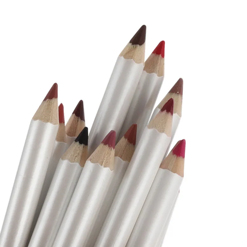 20pcs Private Label Lip Liner Bulk Makeup Lipliner With Sharpener Waterproof Black Brown Vegan Lip Pencil