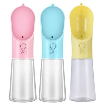 

400ml Cats Dogs Water Bottle Go Out Portable Outdoor Accompanying Cup One-click Kettle Drinking Fountain Dogs Accessories