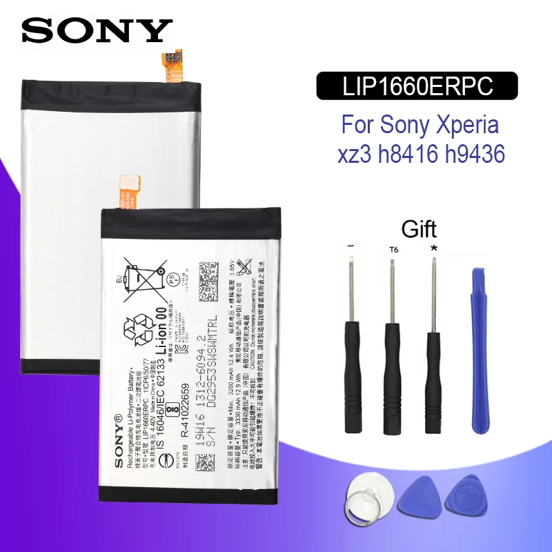 Sony аккумулятор для телефона для sony Xperia xz3 h8416 h9436 LIP1660ERPC 3200 мАч Замена батареи сотового телефона инструменты