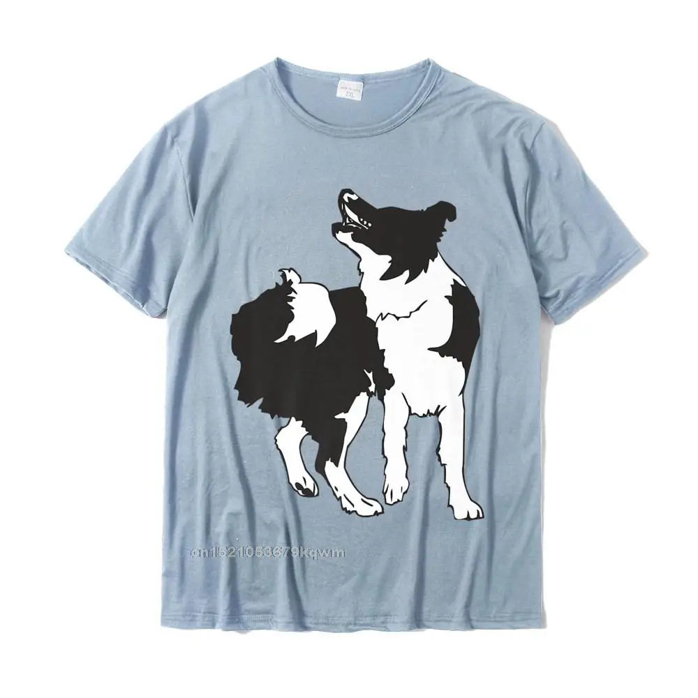 Design 2021 Popular Short Sleeve Casual T-shirts 100% Cotton Round Collar Young Tops & Tees Casual T-Shirt Autumn Border Collie Dog Breed T Shirts Gift For Any Animal Fan__5053 light