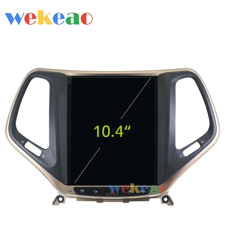 Wekeao вертикальный экран Tesla style 10,4 ''1Din Android 8,1 автомобильный dvd-плеер авто gps навигация Автомагнитола для Jeep Cherokee