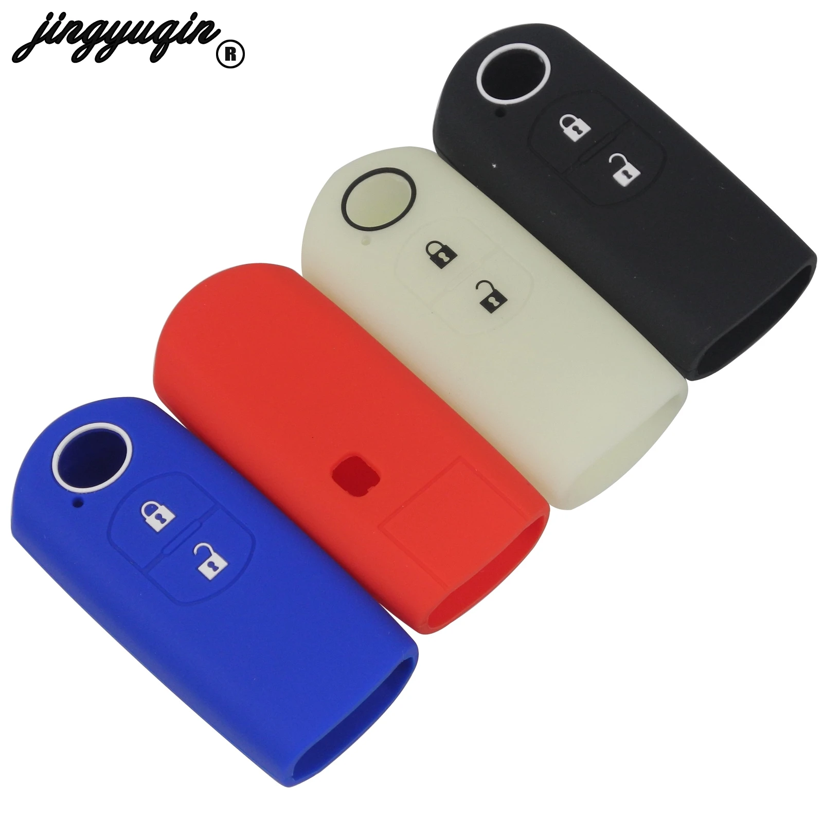 Jingyuqin 10 Pz/Lotto Per Mazda Per Mazda Cx-5 Cx5 Axela M6 Atenza Cx-7 Cx-9 Mx5 Del Silicone Astuto Caso Della Copertura Chiave Car Styling