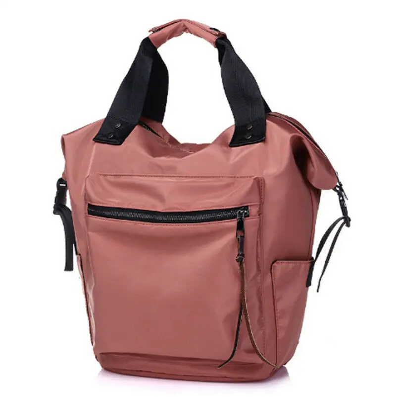 Женский рюкзак для девочек, ранец для ноутбука, школьная сумка на плечо, нейлоновый многофункциональный Женский Школьный рюкзак - Цвет: Brick Red