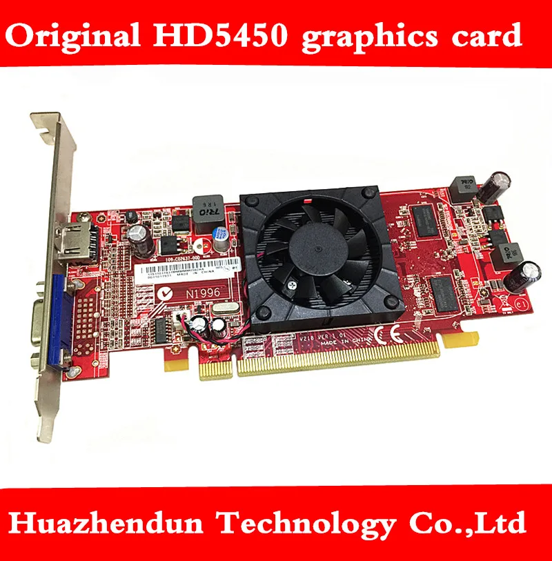 Оригинальный desktop графика HD5450 512M памяти с 8 см рамка HD видеокарта PCI-E HD-MI VGA