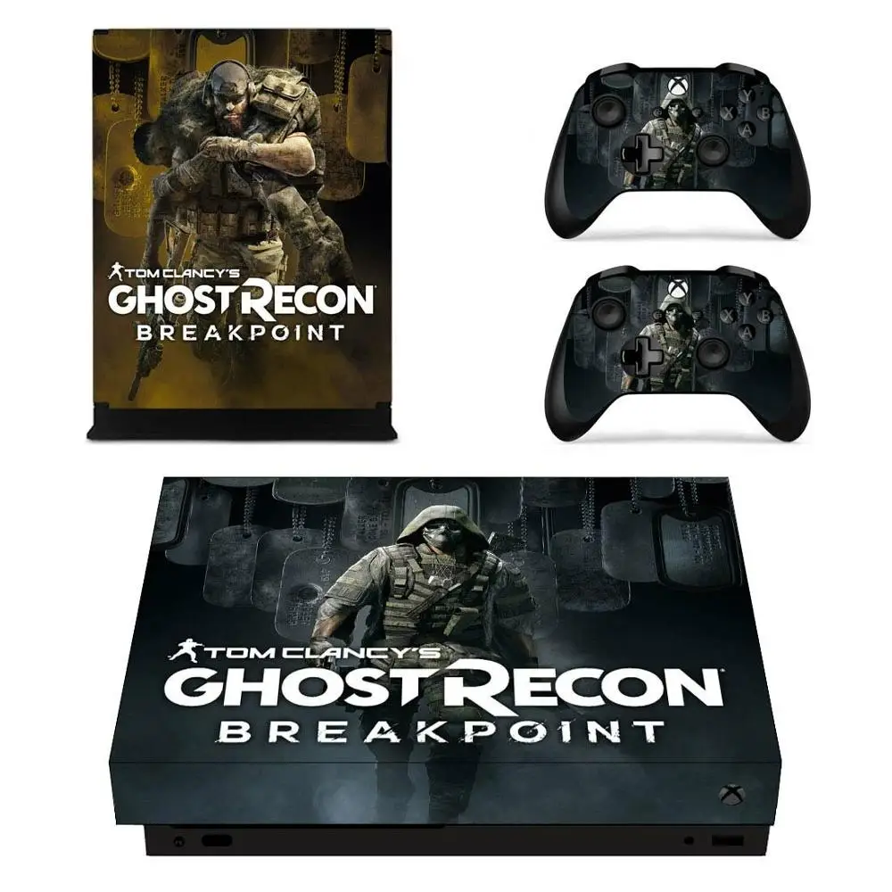 YSX1X2230 Tom Clancy's Ghost Recon: точка останова полное покрытие кожи консоли и наклейка на контроллер для Xbox One X кожи наклейки Винил - Цвет: YSX1X2230