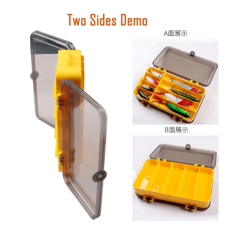 

Double Side Lure Tackle Box Carp Bass Bait Lures Accessories Tool Hooks Storage Cases Clear Plastic Boxes Dual Sided Gear