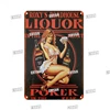 Retro Whiskey Stickers Tin Sign Vintage Beer Poster Metal Plate Kitchen Bar Wall Decoration Plaques Retro Home Decor Accessories 5