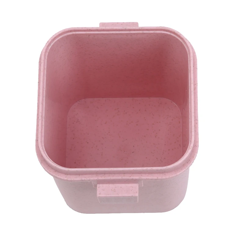 Чашка для супа, многоцветная, пшеничная солома, анти-обжигающая, микроволновая печь, квадратная пряжка, герметичный суп-бак, кухонная посуда