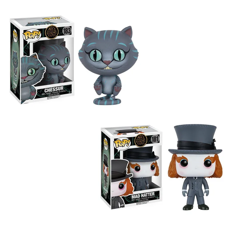 FUNKO POP Алиса в стране чудес Chessur Cat Mad Hatter виниловые фигурки Коллекция Модель игрушки куклы