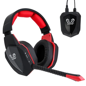 

Fiber-optical Wireless Headphone PC Gamer PS4 XBOX Game Headset 7.1 Virtual Surround Sound Stereo Bass Gaming Headphone with Mic