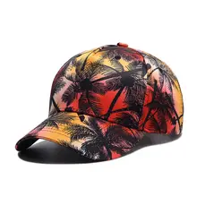 Wuaumx 3D печати Бейсбол шапки для Для мужчин высокого Класс кокосовых пальм Bone Snapback хип-хоп шапки Для женщин Летняя шляпа Bone masculino бейсболка мужская бейсболка женская кепка женская летняя шапка мужская