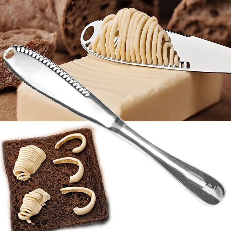 Dropship 3 In 1 Stainless Steel Butter Spreader Knife Butter Curler Spreader  Butter Knife Multifunction 3 In 1 Stainless Steel Butter Cutter Knife Cream  Knife Western Bread Jam Knife Cheese Spreader to