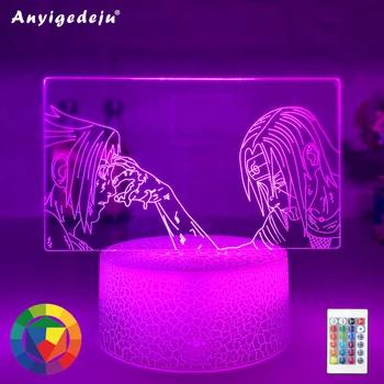 Nieuwe Anime Lampen Naruto Sasuke En Itachi Uchiha Voor Kid Kind Slaapkamer Decor Nachtlampje Rgb Kleurrijke 3d Led Night Lamp manga Gift