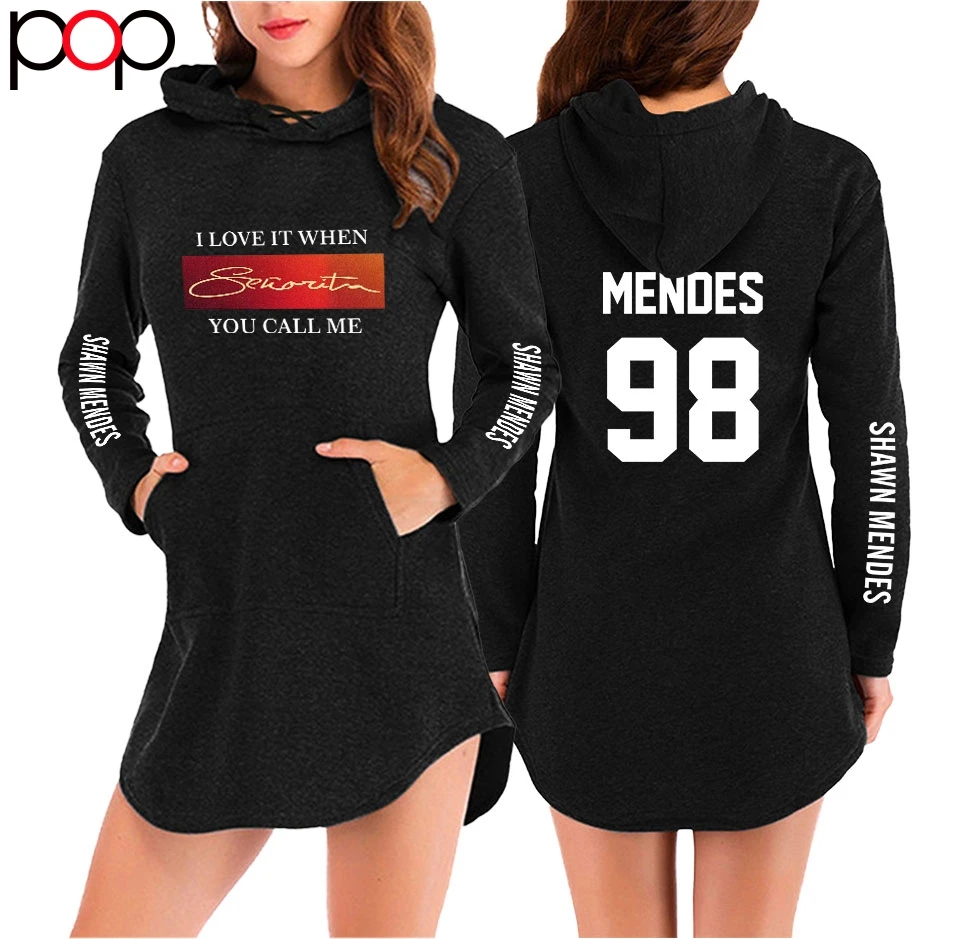 Shawn Mendes-Senorita Kpop индивидуальное Спортивное Повседневное платье с капюшоном летние