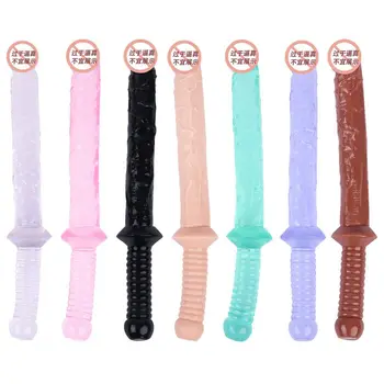 Lengthen With Handle Realistic Penis Soft Jelly G Spot Clitoris Stimulation Dildo Sex Toy For Women Female Masturbator Product 5