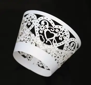 

50/100pcs Heart Cupcake Wrapper Metal Cutting Dies Stencils for DIY Scrapbooking Embossing Paper Cards Craft Die Cuts Template