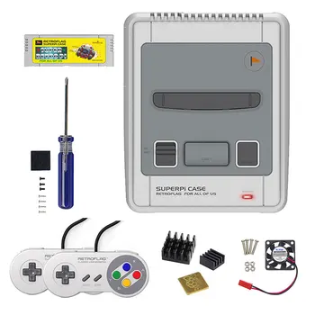 

Retroflag SUPERPi CASE-J snes game cartridge with coolling fan+heatsink for Raspberry Pi 3B Plus (3B+)/3B