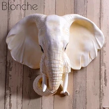 Blonche Современная африканская голова слона украшения стены креативные настенные ремесла гостиная ресторан спальня коридор домашний декор