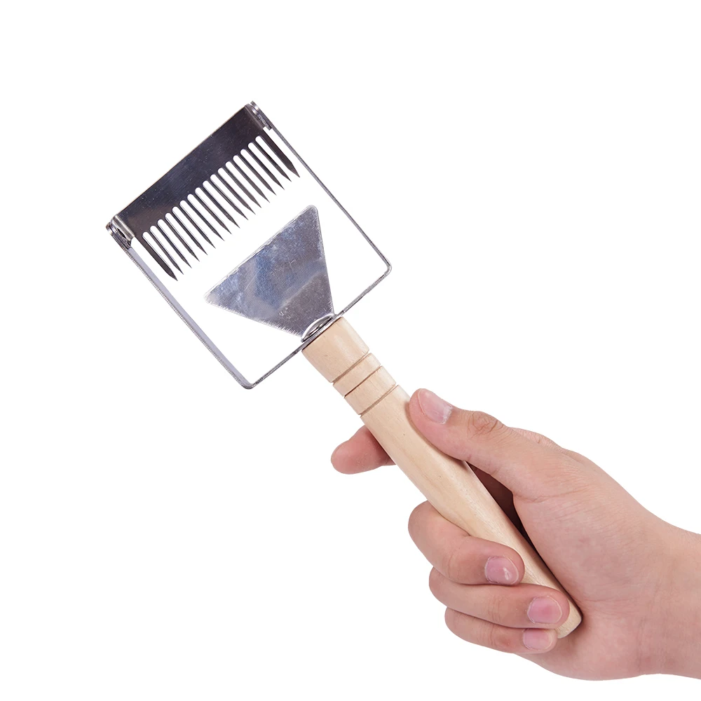Wooden Handle Needle Honey Knife Sparse Shovel Cutter Honey Scraper Bee Shovel Comb Uncapping Fork Beekeeping Tools beekeeping tools beekeeping accessories beekeeping knife