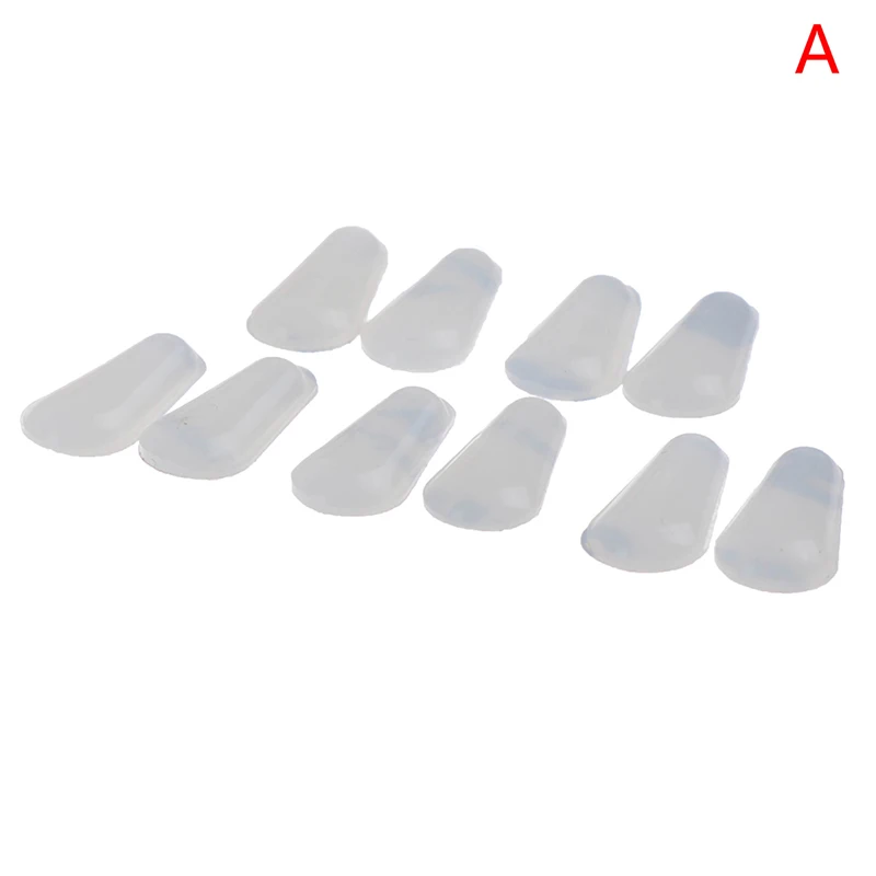 5 пар Прозрачный в форме капли воды силиконовые Нескользящие носовые упоры для чтения стекла es близорукость Пресбиопия стеклянная пластина противоскользящая накладка - Цвет: A