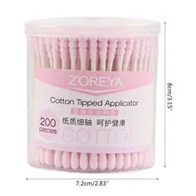 200 шт Новые одноразовые ватные тампоны-аппликаторы для чистки ушей R3MF
