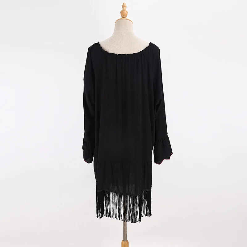 Embroidered Kaftan Beach Dress Cotton Tunic Women Plus Size Summer Beachwear Maxi Dress Robe de plage Embroidered Kaftan Beach Dress Cotton Tunic Women Plus Size Summer Beachwear Maxi Dress Robe de plage