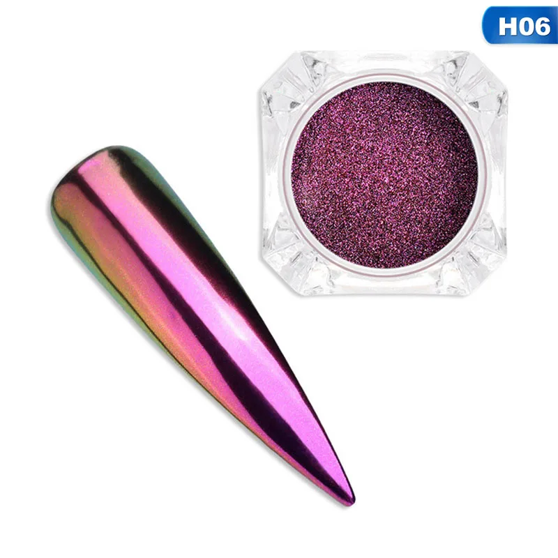 0.3g Chameleon Nail Art Glitters Magic Mirror Powder Chrome Pigment Manicure Nails Tips Decoration UV Gel Polish New Laser Dust