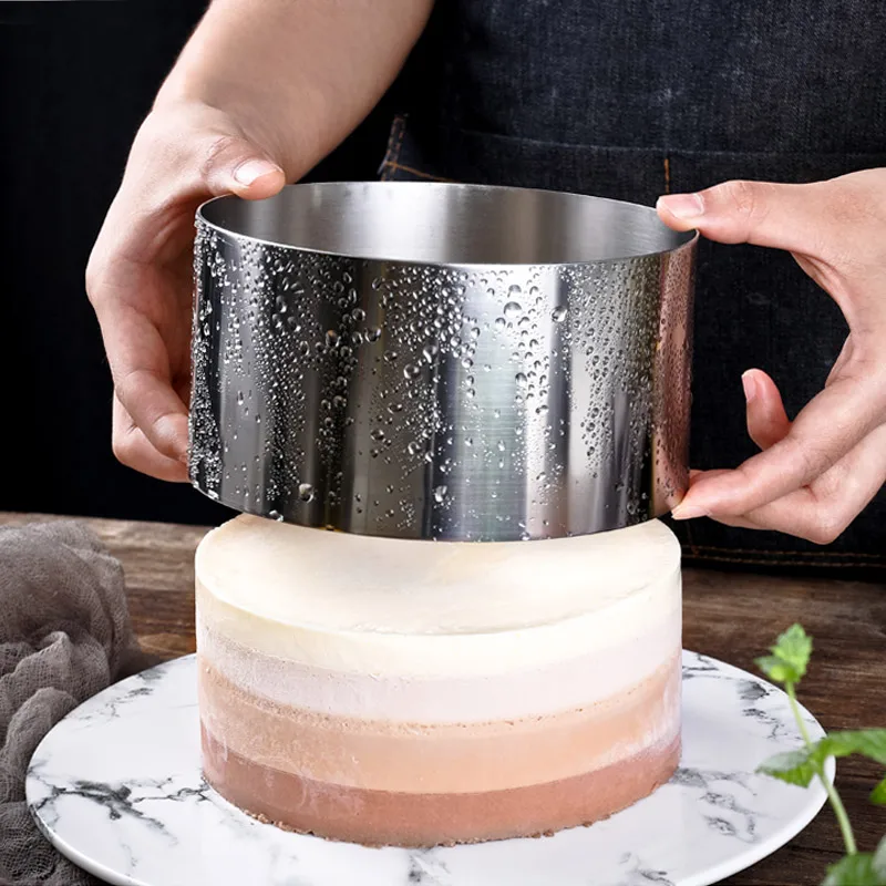 Набор из 5 круглых формочек для торта из нержавеющей стали, формочки для выпечки торта, бездонный пирог на день рождения или свадьбу, Противни Для Выпечки