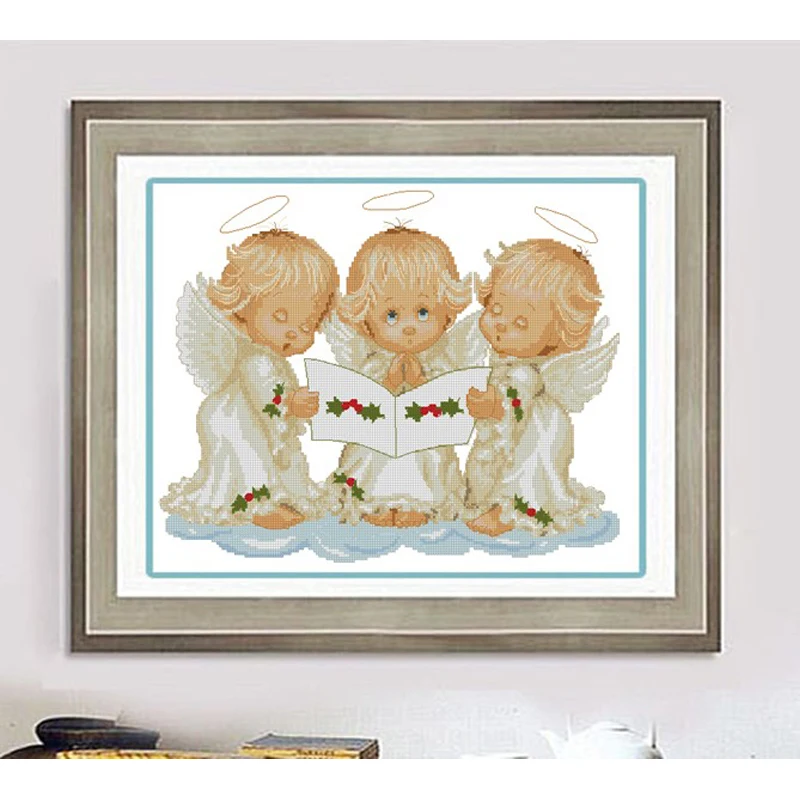 Cross Stitch Kit Amishop Counted Cross Stitch Kit 3 Little Angels DIM 16633
