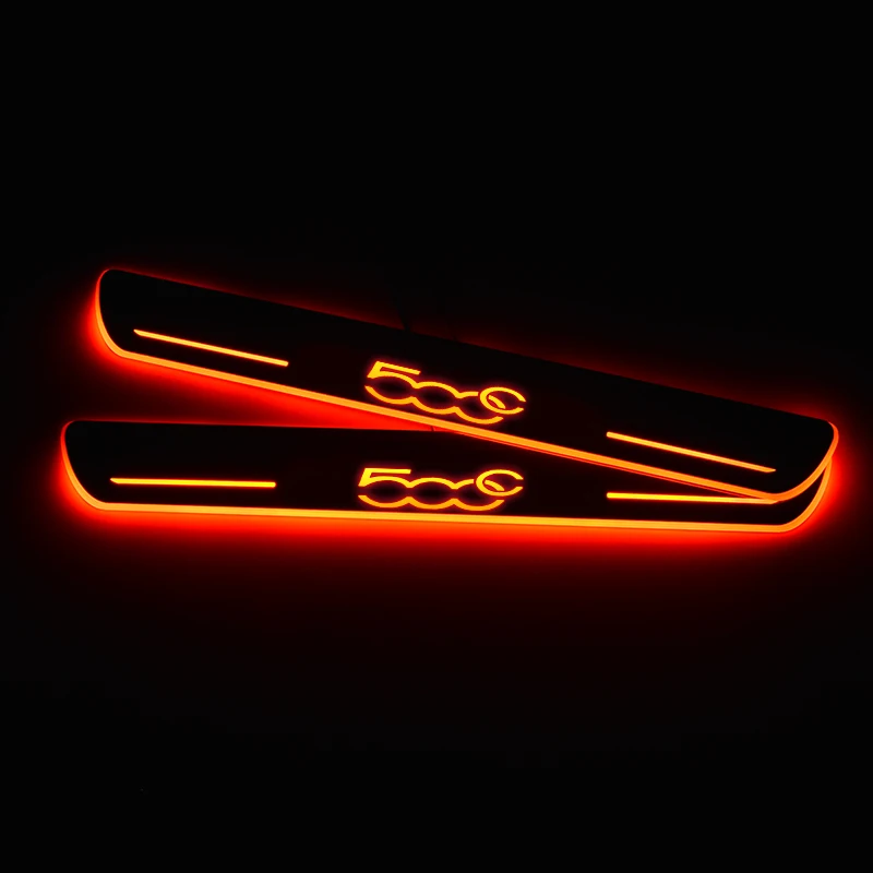 Индивидуальный логотип светодиодный порог двери для автомобиль ABARTH аксессуары порог педали пороги
