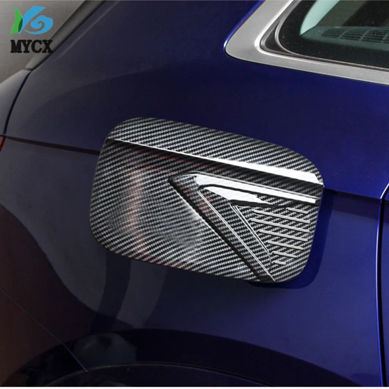 Для Audi Q5 L Q5L abs углеродное волокно Автомобильная декоративная рамка Корпус яркая полоса хромированная Модифицированная крышка топливного бака